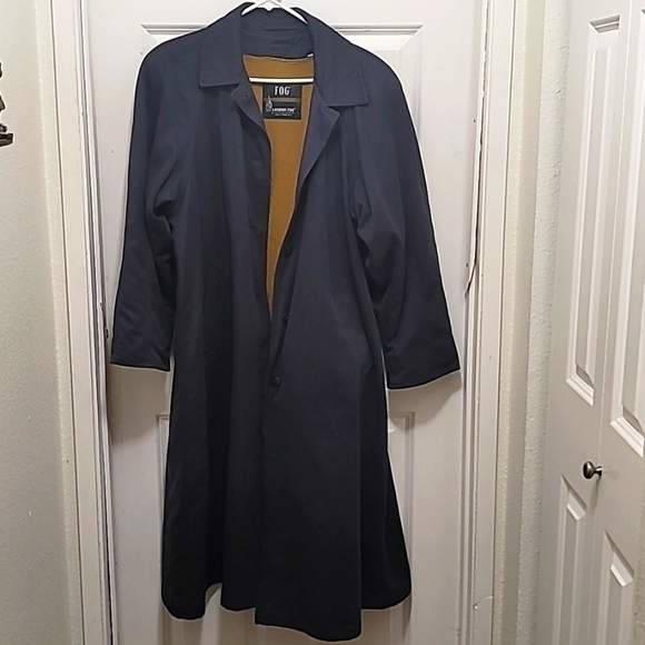 LONDON FOG VINTAGE GRAY TRENCH COAT DOUBLE BREASTED SIZE 10 PET - Picture 9 of 16